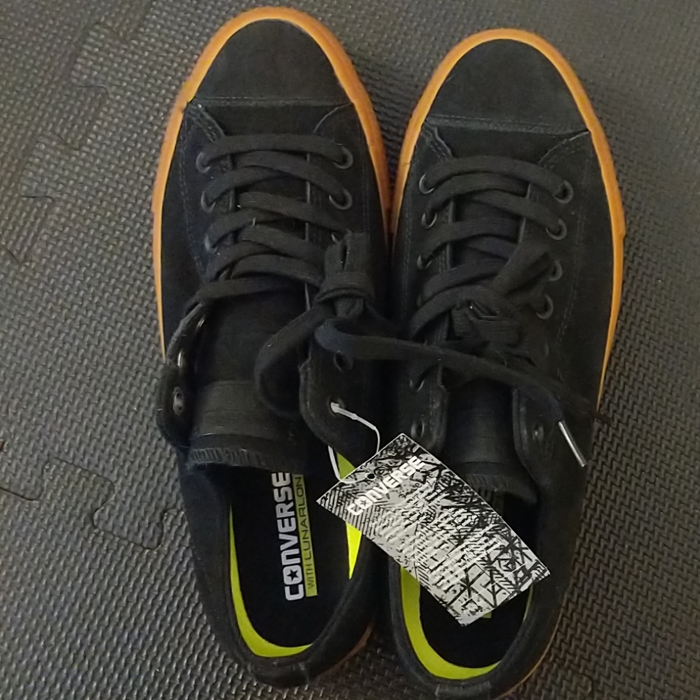 Black and rubber unisex Converse shoes!
